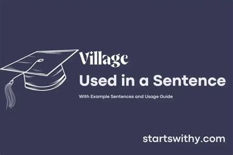 village sentence|How to Use Village with Example Sentences .